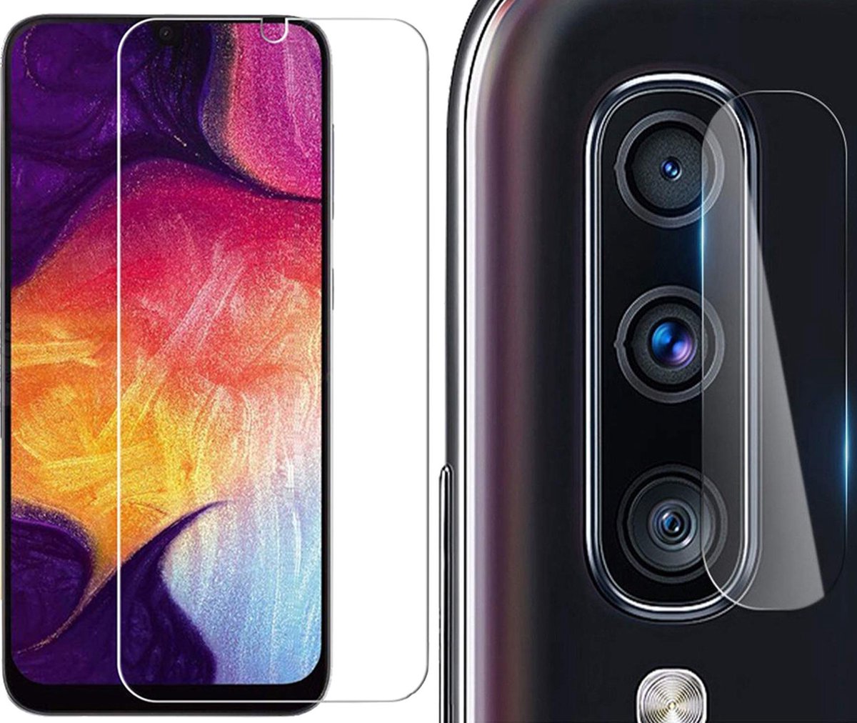 Beschermglas Samsung A50 Screenprotector - Samsung Galaxy A50 Screen Protector Glas en Samsung A50 Screenprotector Camera