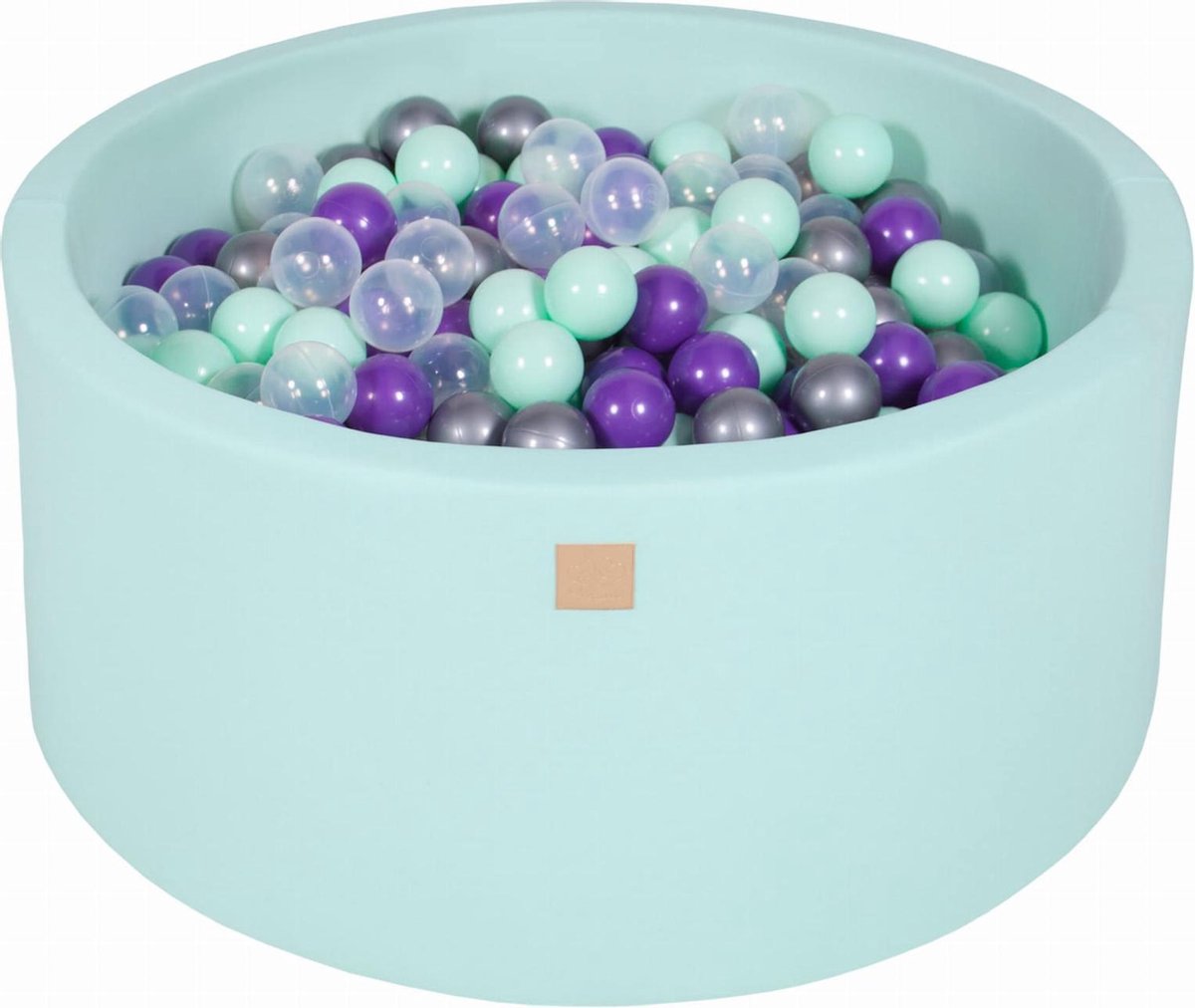 MeowBaby® Ronde Ballenbak set incl 300 ballen 90x40cm - Mint: Mint