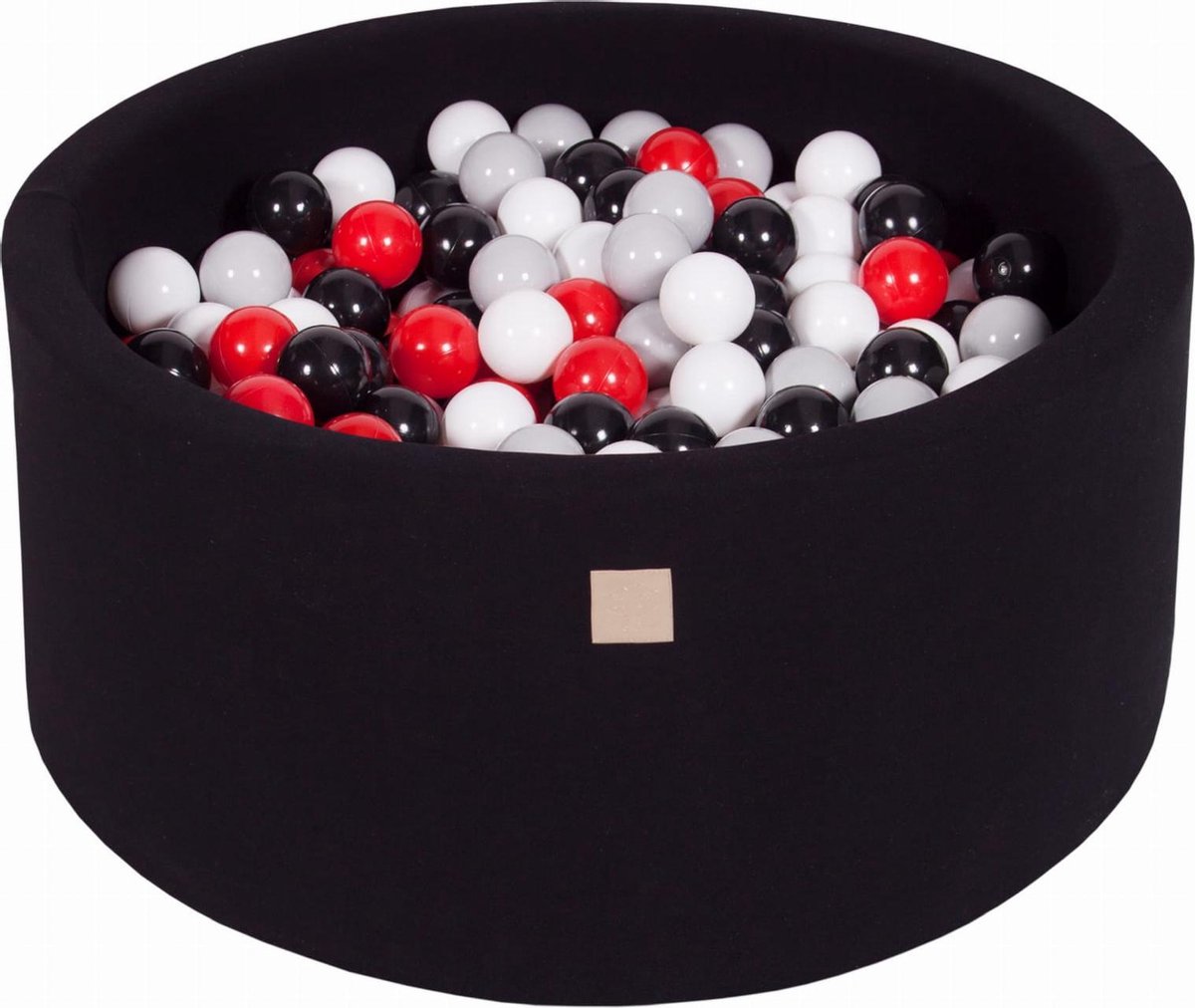 Ronde Ballenbak set incl 300 ballen 90x40cm - Zwart: Zwart