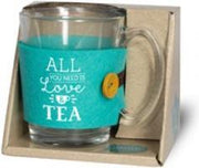 Verjaardag - Theeglas - Love - Voorzien van een zijden lint met de tekst "Speciaal voor jou" - In cadeauverpakking met gekleurd lint
