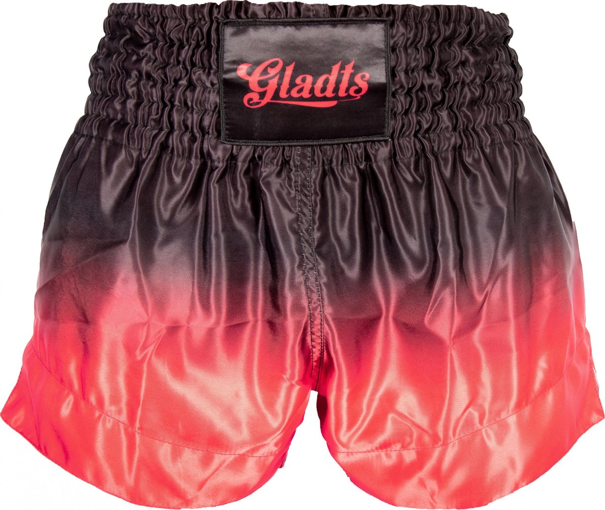 Gladts Kickboksbroek Volwassenen Zwart/rood Maat L