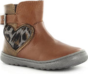Kickers - Meisjes - Kinderschoenen - Laarsjes met Rits - Leder - Bruin - Bruin Goud - Maat 19