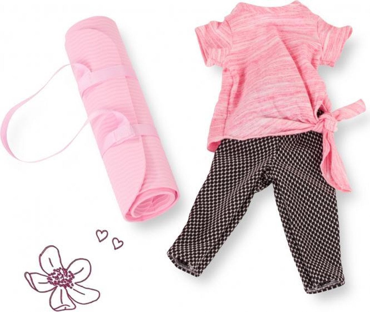 Götz poppenkleding yoga set voor poppen van 45-50cm