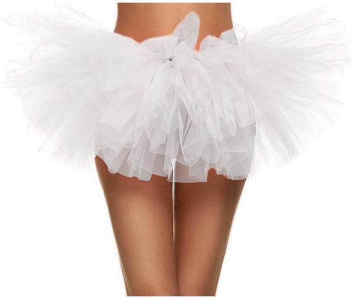 Korte tutu wit tule rokje - XS-S-M 140-146-152-158-164 - ballet turnen petticoat rok pride