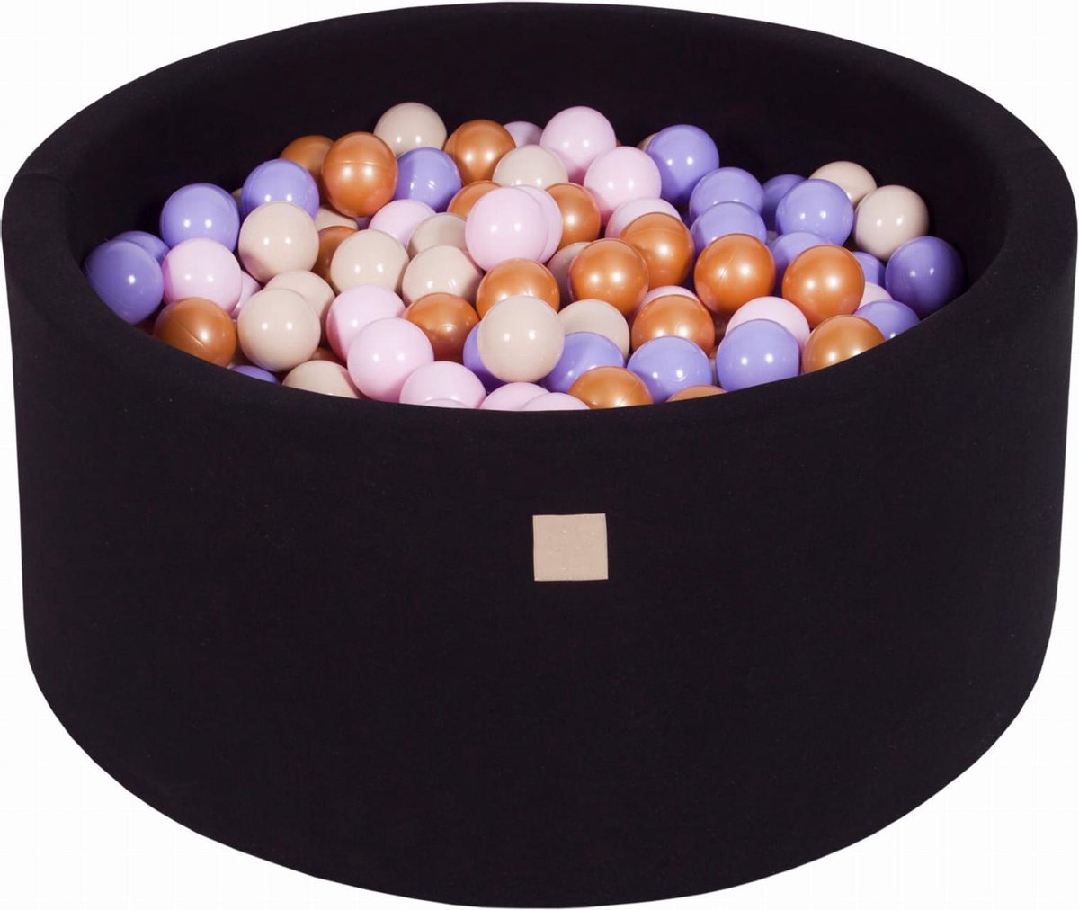 MeowBaby® Ronde Ballenbak set incl 300 ballen 90x40cm - Zwart: Goud
