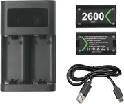 Oplader + 2 2600mAh batterijen voor XBOX One One X en One S Elite