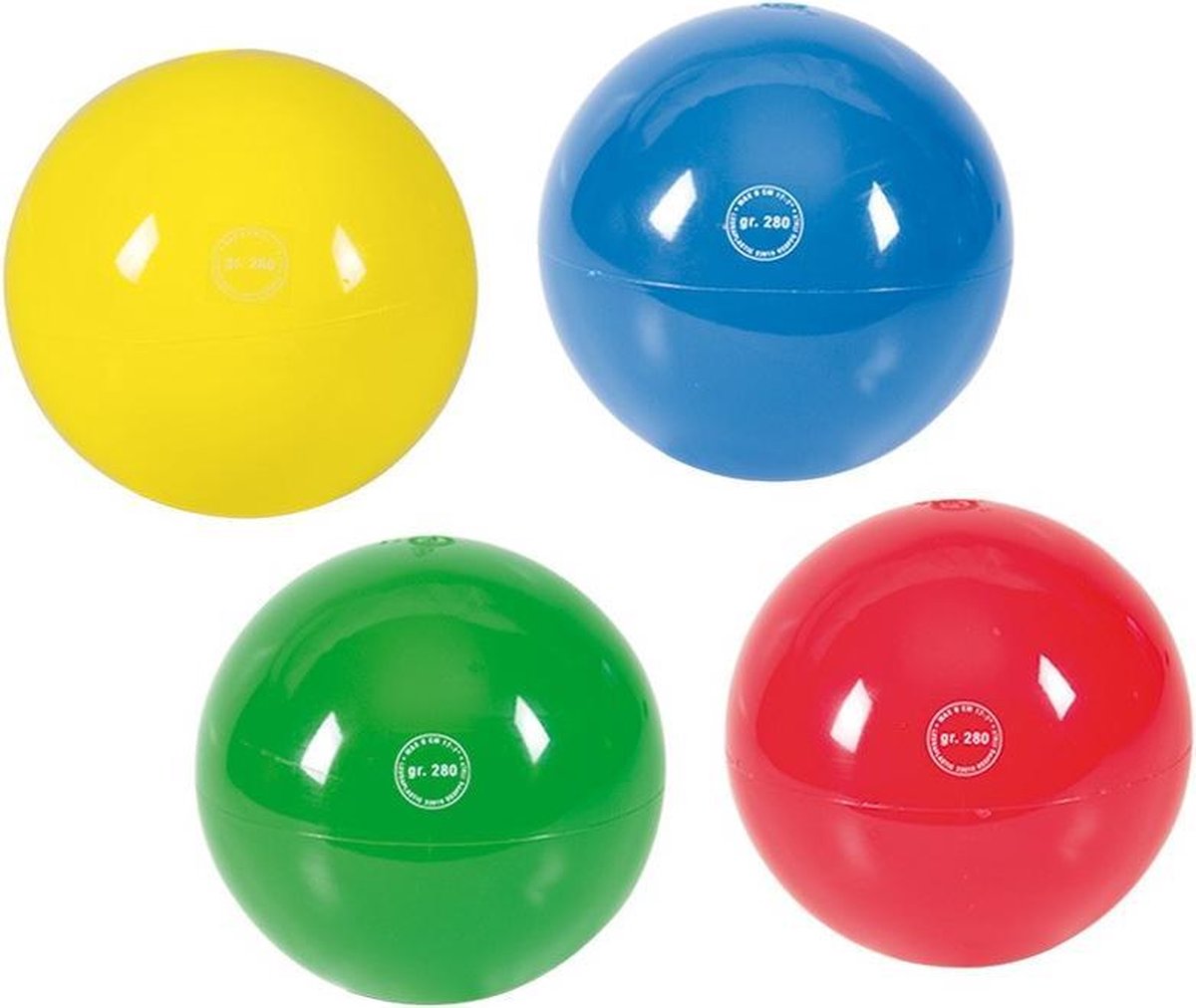 Ritmic | Gymnastiekbal | Gymballen | Set van 4 | 280 gram | 17 cm |