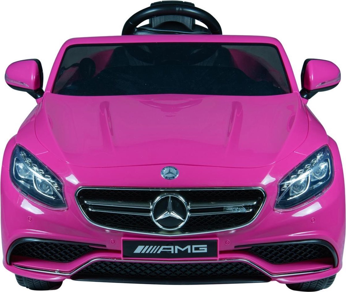 Elektrische Kinderauto Mercedes Benz S63 AMG Roze 12V Met Afstandsbediening