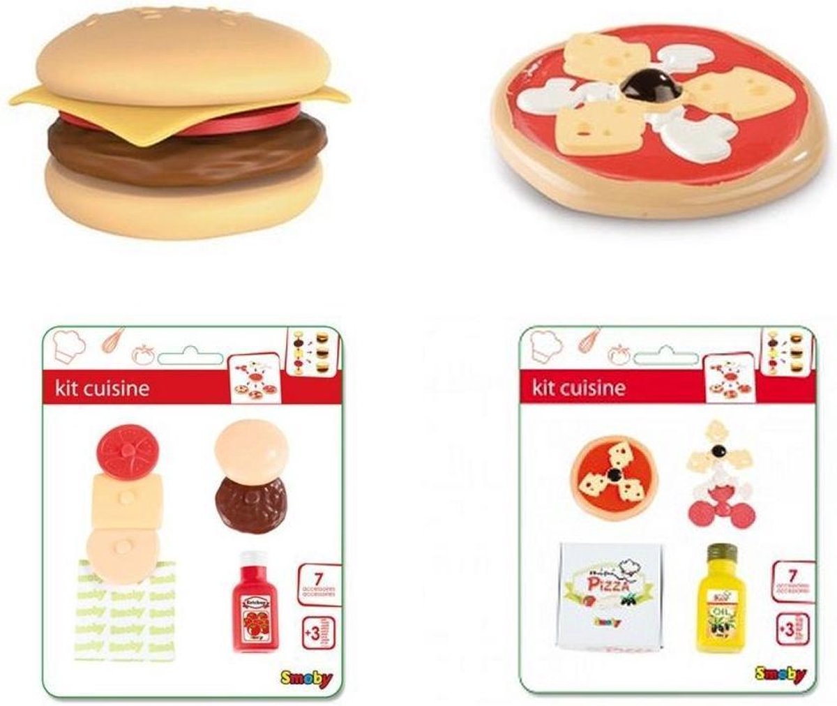 Smoby Pizza/Hamburger Set Assorti