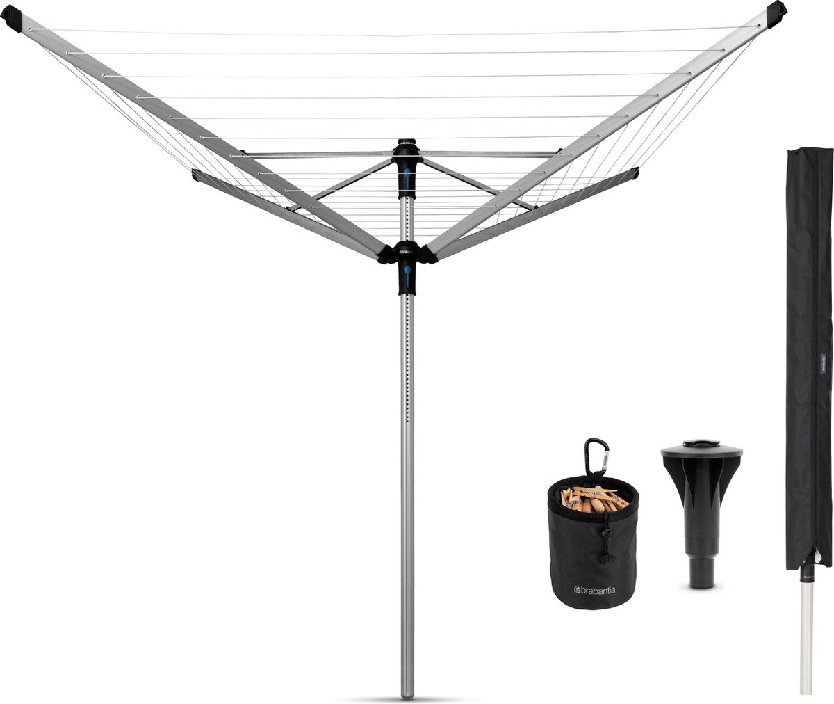 Brabantia Lift-o-Matic Advance Droogmolen met kunststof betonanker