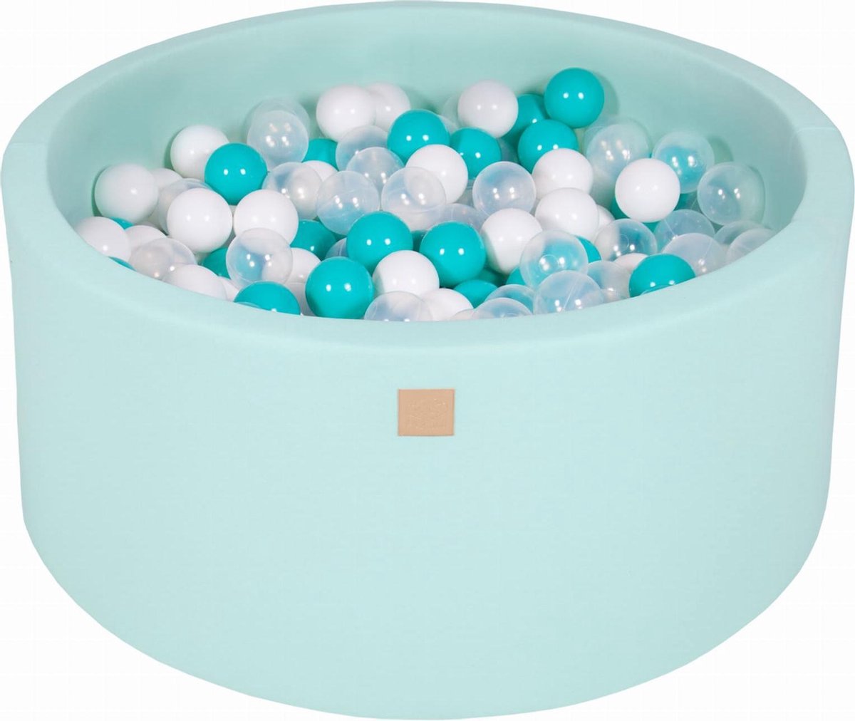 MeowBaby® Ronde Ballenbak set incl 300 ballen 90x30cm - Mint: Turquoise