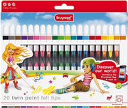 Inspiring Young Twin Points set 20 dubbelpuntstiften viltstiften