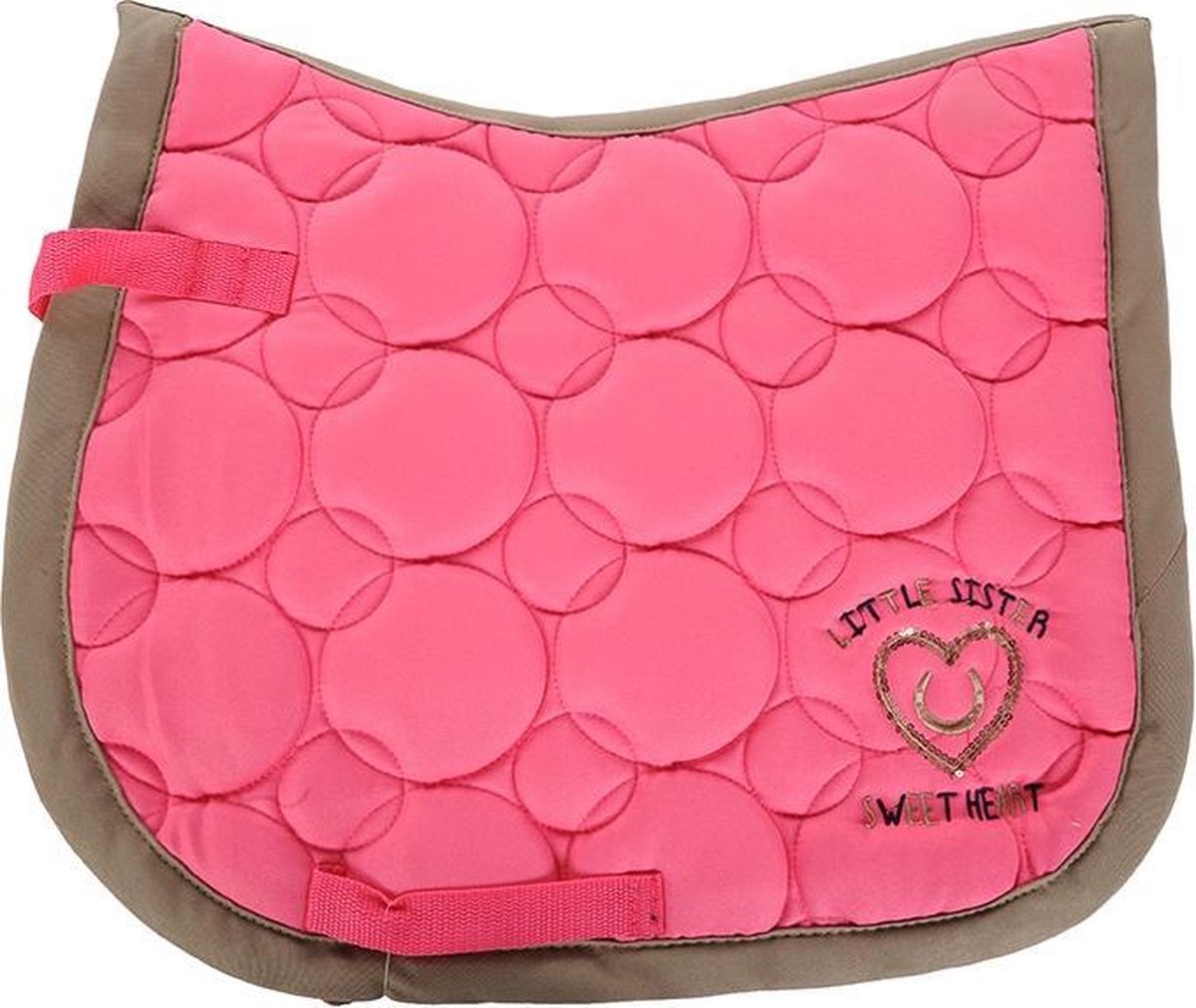 Zadeldek -Sweetheart- roze/taupe PVZ