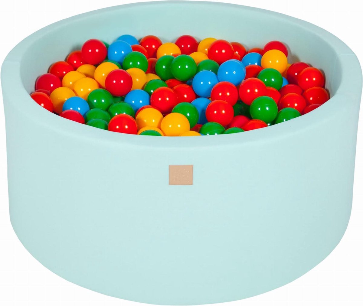 MeowBaby® Ronde Ballenbak set incl 300 ballen 90x40cm - Mint: Geel