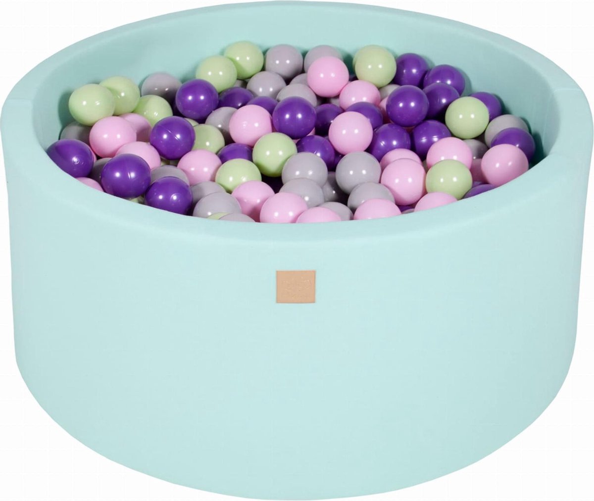 MeowBaby® Ronde Ballenbak set incl 300 ballen 90x40cm - Mint: Roze
