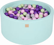 MeowBaby® Ronde Ballenbak set incl 300 ballen 90x40cm - Mint: Roze