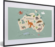 Dieren - Australië - Wereldkaart kinderen