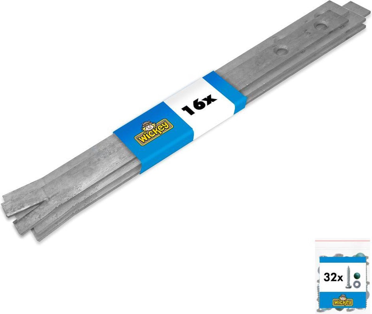 WICKEY Grondanker paalanker set Safety 16 stuks voor speeltoren & schommel