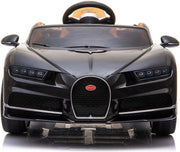 Elektrische Kinderauto Bugatti Chiron 12V met Afstandsbediening - Zwart