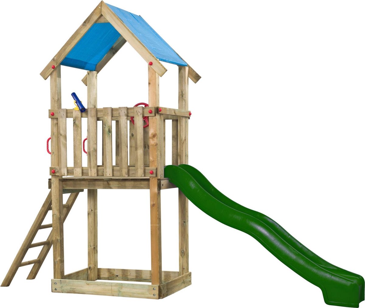 SwingKing Speeltoestel Lizzy + glijbaan Groen    - 90x390x290cm