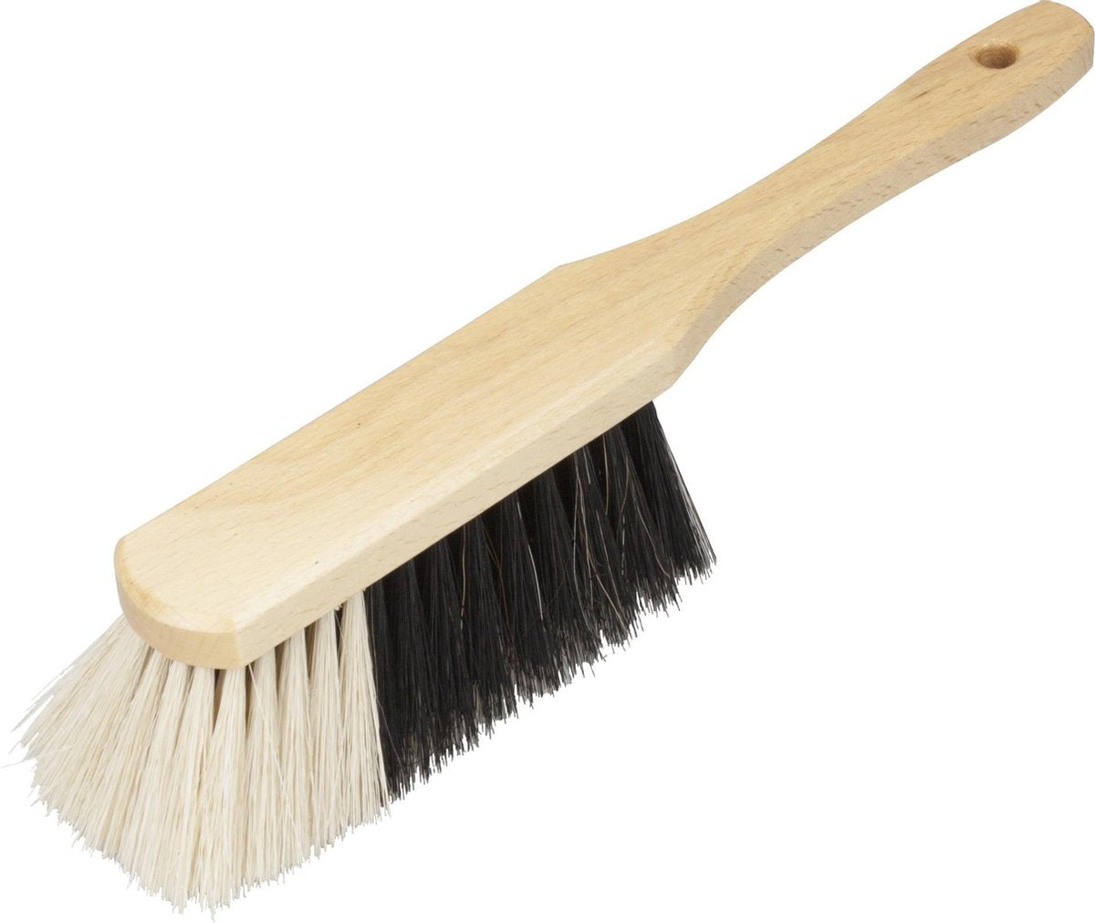 Houten stoffer/handveger met gemixt haar voor binnen - Zachte borstels/stoffers