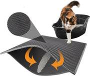Kattenbakmat – Grit Opvanger – Schoonloopmat – Katten Mat – Matje Voor Kattenbak – 40X50CM - Zwart