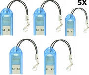 5 Stuks - USB 2.0 microSDHC Memory Card Reader/Writer