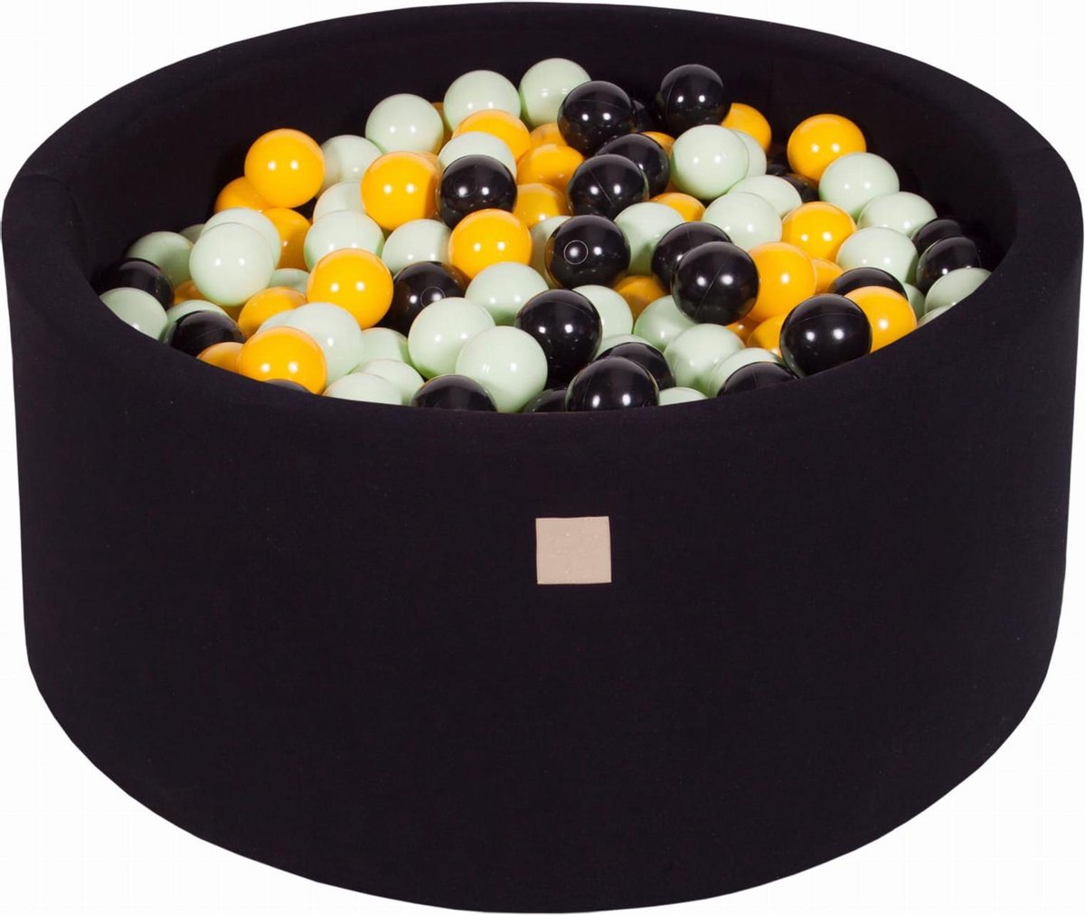 Ronde Ballenbak set incl 300 ballen 90x40cm - Zwart: Zwart