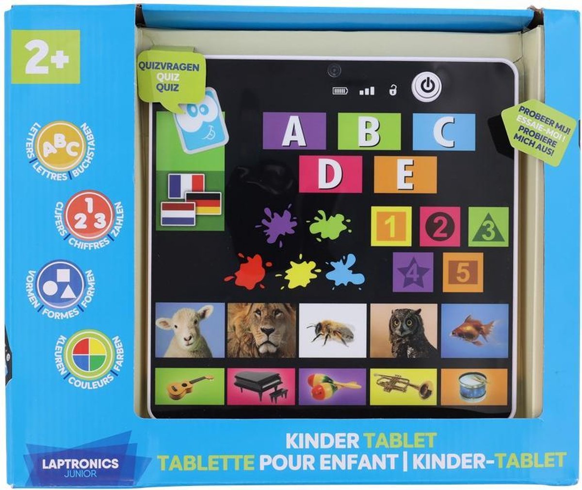 Educatieve kindertablet - Geluid - Spellen - Letters - Cijfers - Vormen - Kleuren