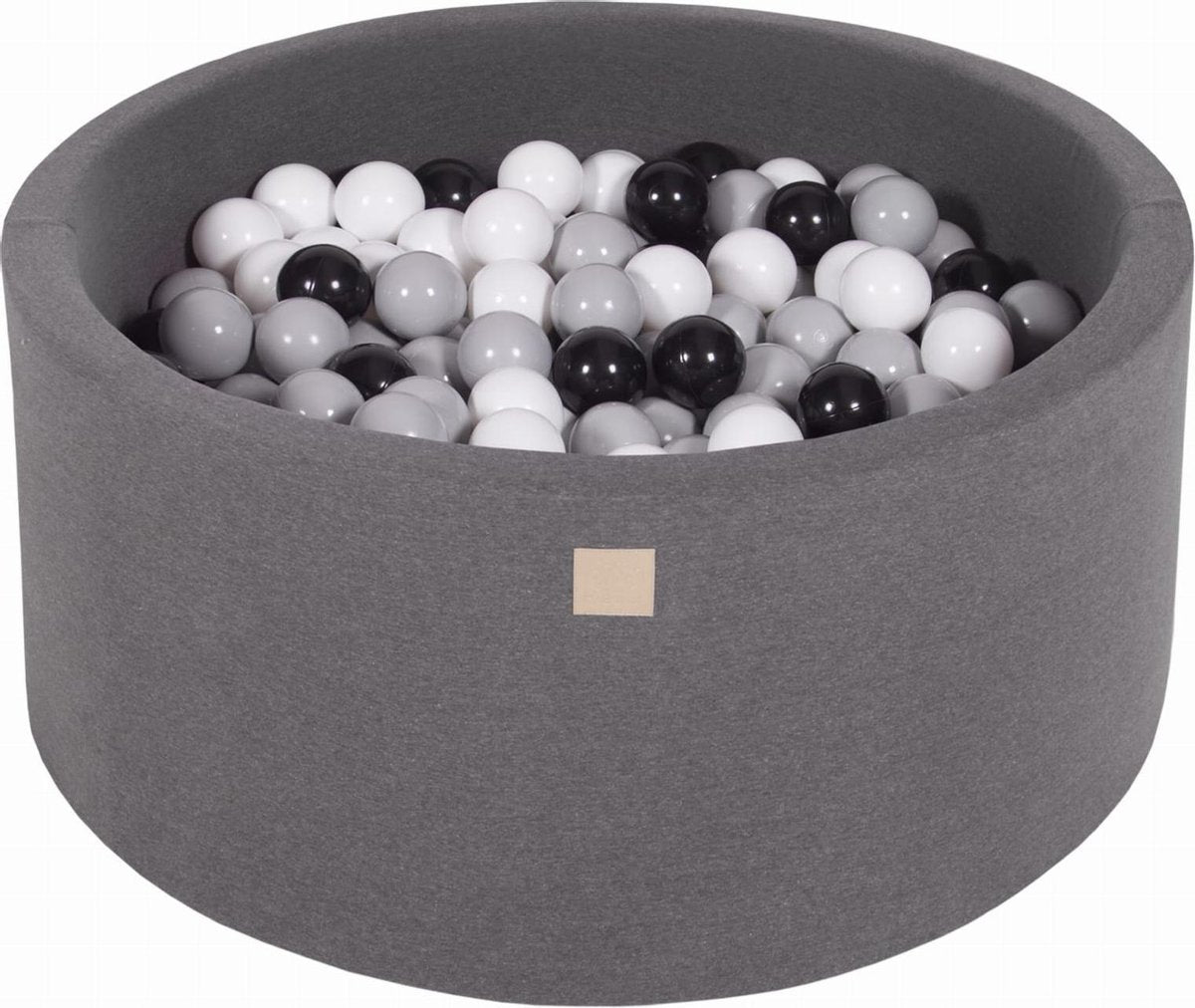 Ronde Ballenbak set incl 300 ballen 90x40cm - Donker Grijs: Grijs
