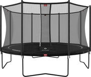 BERG Favorit trampoline Regular 380 cm zwart + Safety Net Comfort