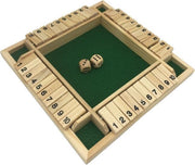 Shut The Box 4 Spelers - 1 Tot 4 Spelers - Reisspellen - Dobbelspel - Rekenspel