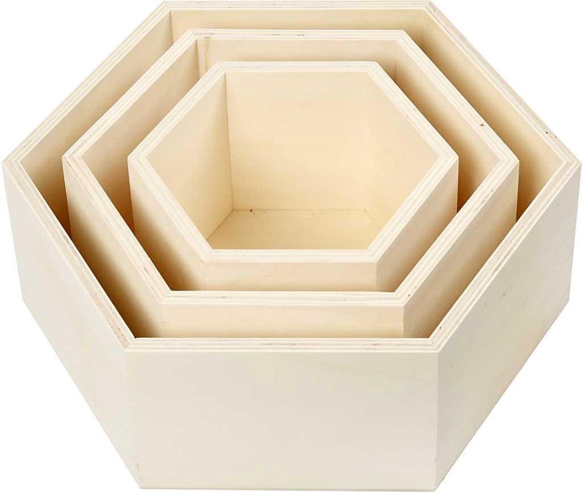 Storage Boxes. H: 14.8+19+24.2 cm. depth 10 cm. plywood. 3 pc. 1 set