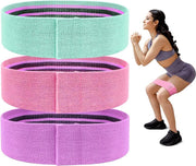 Weerstandsbanden - Set van 3 stuks - Resistance Bands - Fitness Elastiek - Groen / Roze / Paars