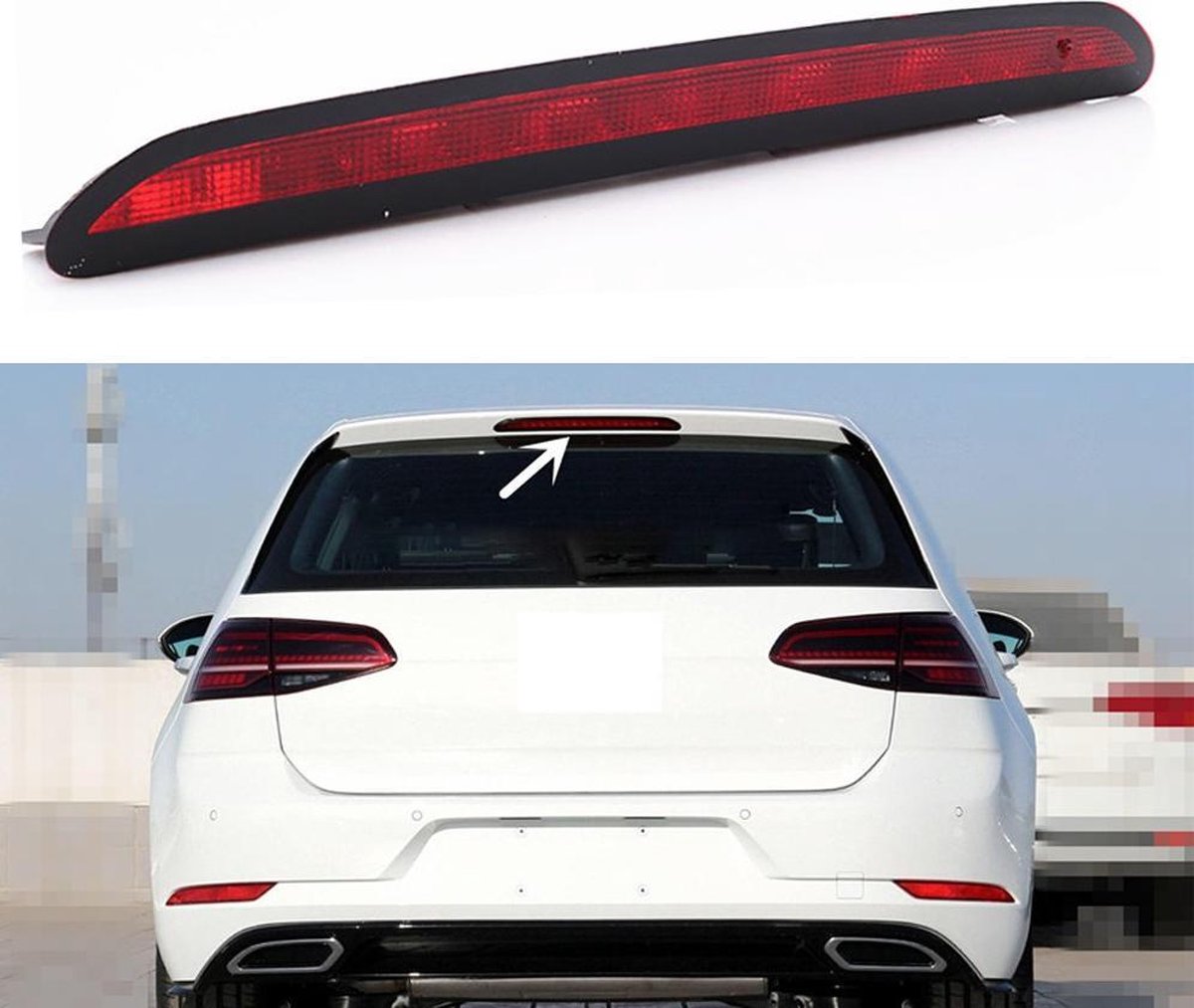 Golf 6 en Golf 7 en Golf 7.5 Facelift Polo 6R 3e Led Remlicht Derde Smoke Glas Donker Tsi Dsg Tdi lamp Vervangen