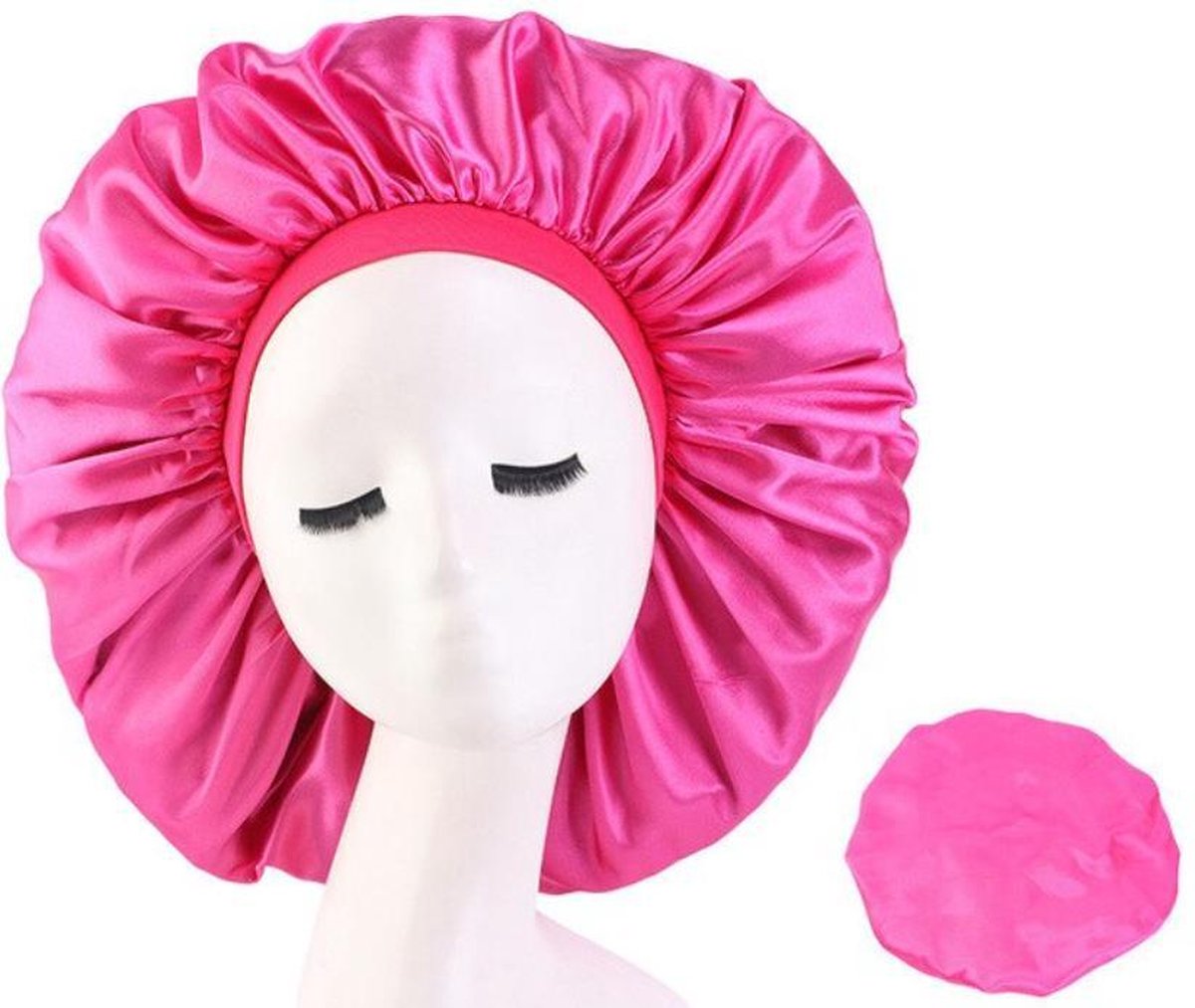 Cabantis Bonnet Satijn - Polyester XXL|Slaapmuts Satijn|Hoofddeksel|Unisex|Pink|Roze