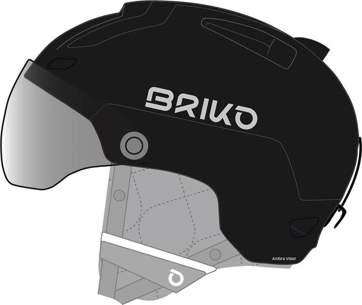 Briko Ambra Visor Photo Ski helmet Matt Shiny Black - Maat XL
