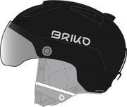 Briko Ambra Visor Photo Ski helmet Matt Shiny Black - Maat XL