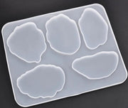 Onderzetters Mal Epoxy Mallen 5 In 1 Mal Flexibel Kunsstof Epoxy Mold Gietmal Zeep Siliconen Mallen Set Chocolade Mal Ijsblokjes Mal