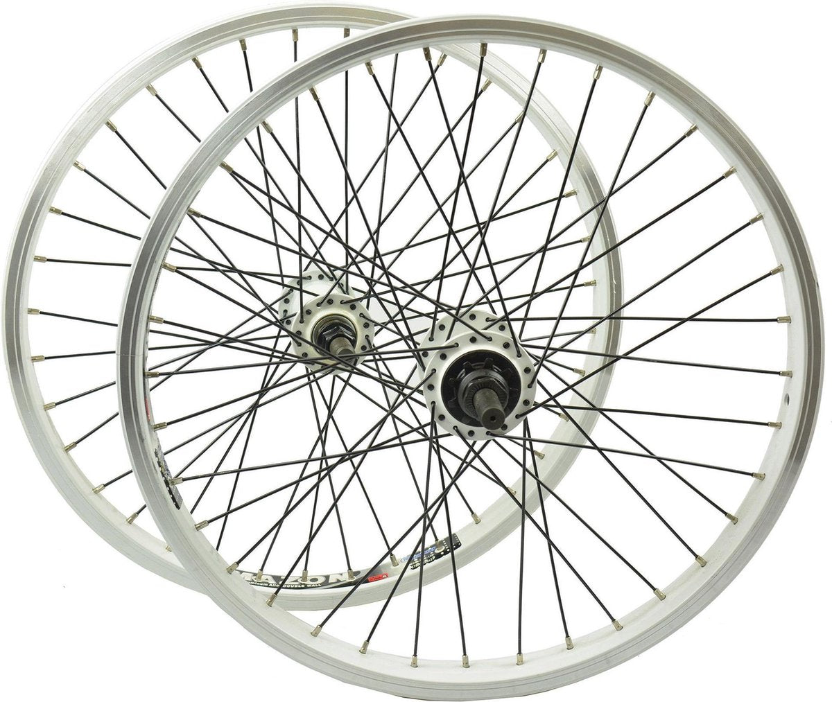 Velox wielset 20 Freestyle 14mm as 9T 36-spaaks wit
