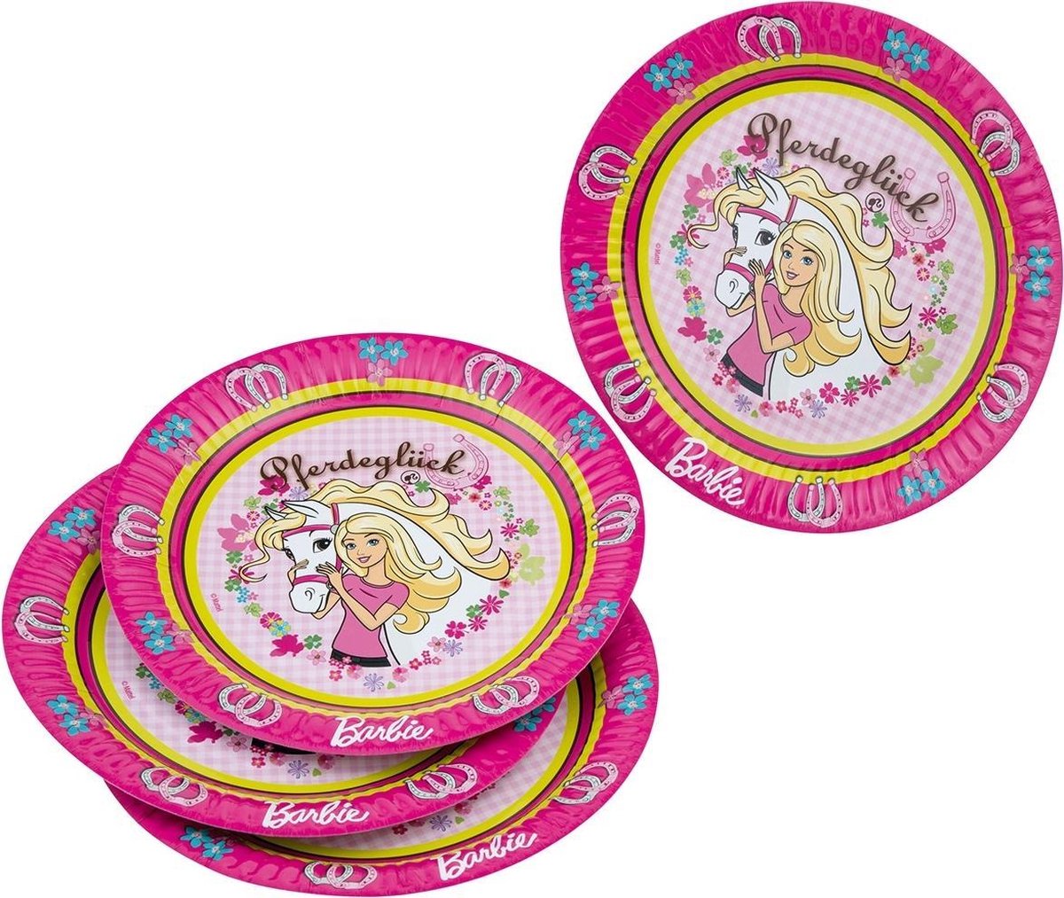 Tib Feestborden Barbie 23 Cm Karton Roze 6 Stuks