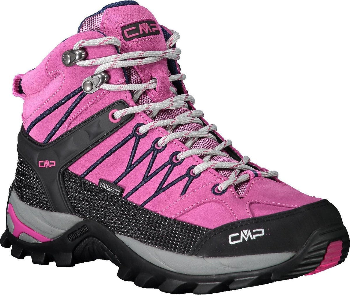 Cmp Wandelschoenen Rigel Mid Dames Suède Roze/zwart Maat 36
