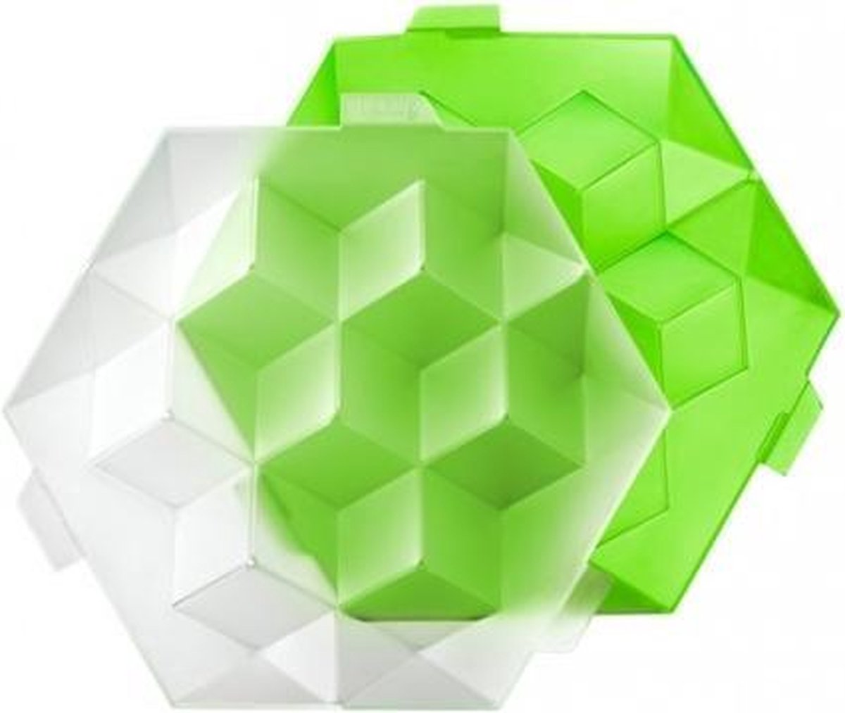 Lekue Icecube Tray 7 Extra Grote IJsblokken Groen