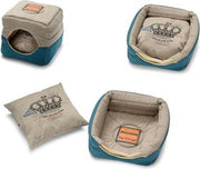 D&D Hondenkussen Royalty Nile Blue Cream 35 x 35 x 18 cm
