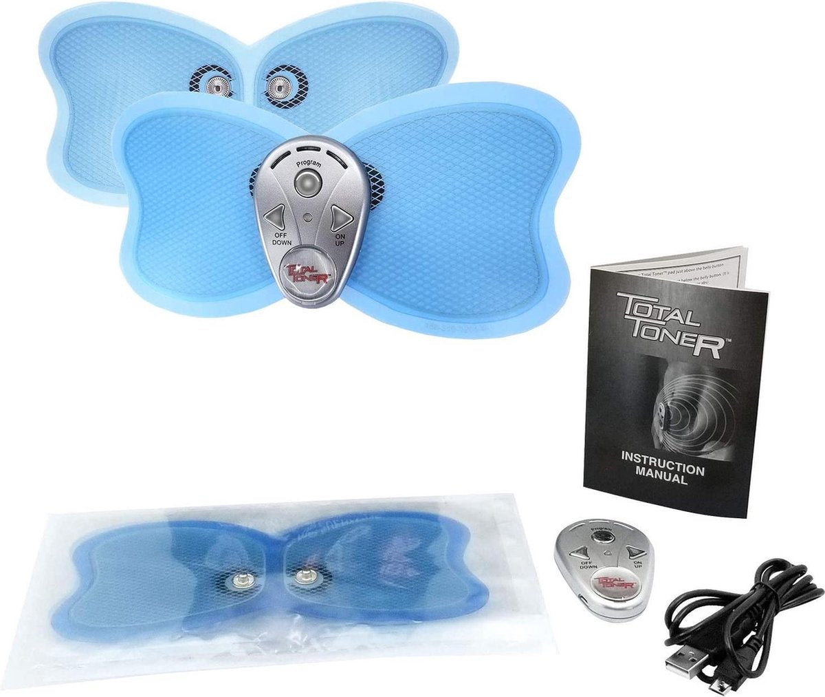 Total Toner - EMS Buikspiertrainer - Ab Trainer - ABS Stimulator - Oplaadbaar en draadloos - Bekend van TV