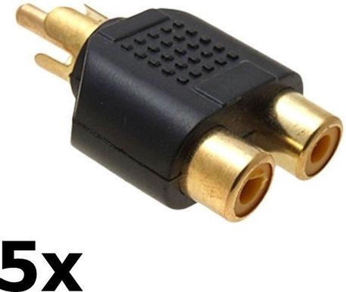 5 Stuks RCA Male naar 2 RCA Female Converter
