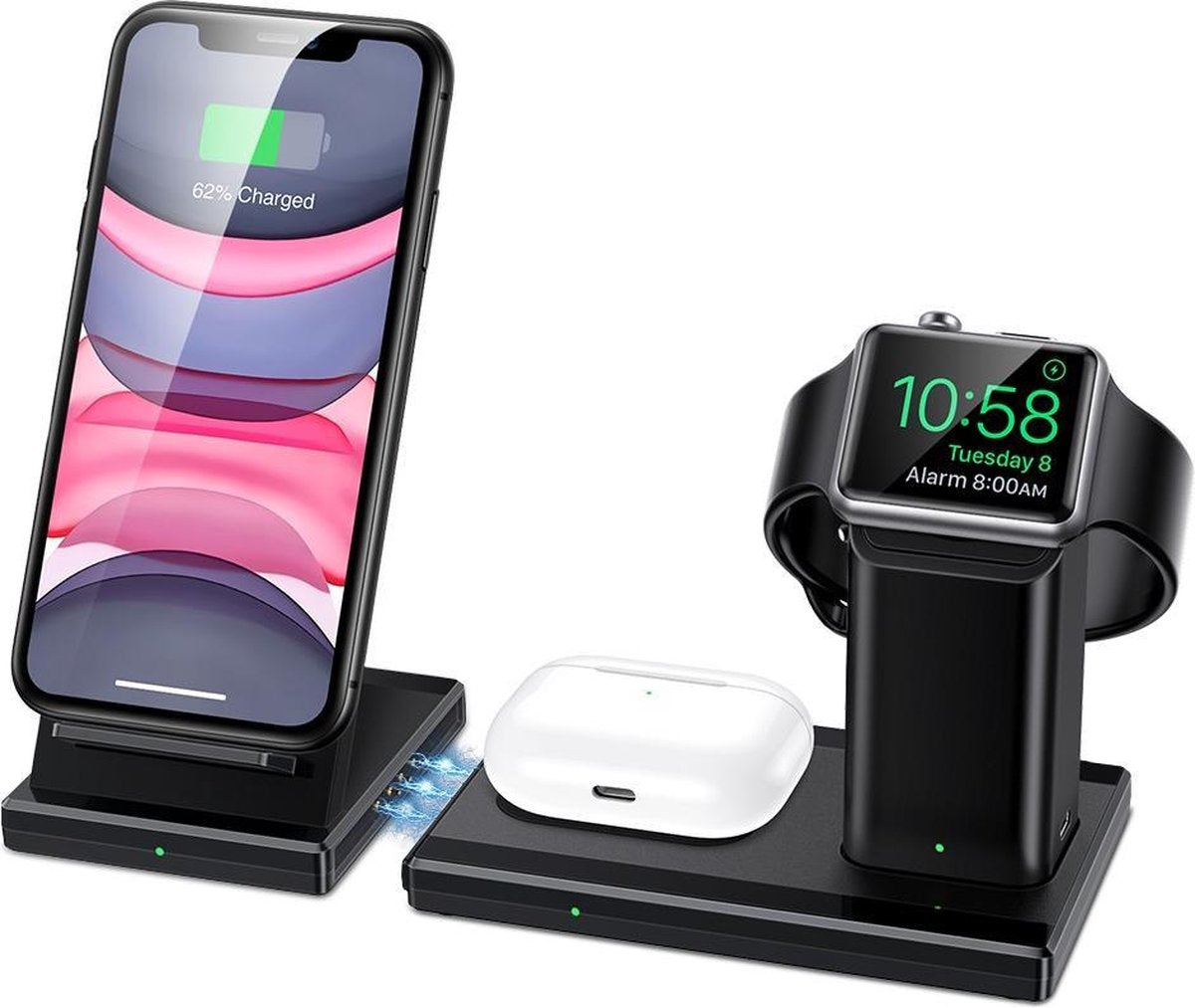 ESR GEAR - 3-in-1 draadloos Laadstation - Voor Apple