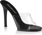 Fabulicious Muiltjes met hak -37 Shoes- GALA-01 US 7 Zwart/Transparant