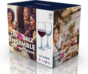 6x Stuks wijnglazen transparant 360 ml - Wijnglas voor rode of witte wijn op voet