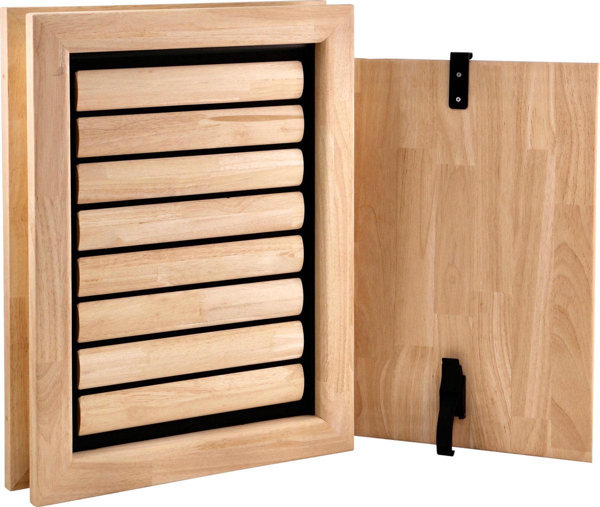 Tomsgates Beethoven Houten Hondenluik voor Zeer Grote Honden | Naturel Afgewerkt | 45 x 32 cm | Eenvoudige Installatie | voor Deuren tot 5.5 cm dik | Isolerend | Duurzaam